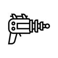 Futuristic weapon geek line icon vector illustration