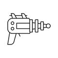 futuristic weapon geek line icon vector illustration