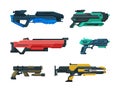 Futuristic Weapons, Blaster and Gun with Laser Vector Set