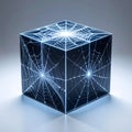 Futuristic Web Connection Cube Royalty Free Stock Photo