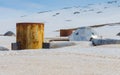 Futuristic wellheads convey steam from boreholes to the Krafla geothermal power station in North Iceland