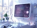 Futuristic Wellness Monitoring Hub