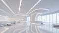 Futuristic White Interior Lounge with Curved Architecture and LED Lighting stock 20251229 Royalty Free Stock Photo