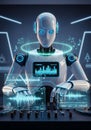 Robot DJ Mastering Music Royalty Free Stock Photo