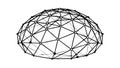 Futuristic Wireframe Dome, Abstract Geometric Structure Vector, vector design Generative AI Royalty Free Stock Photo