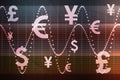 Futuristic World Currencies Business Background Royalty Free Stock Photo