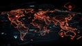 Global cyber security threat monitoring system detecting attacks