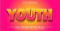 Futuristic Youth text effect graphic editable