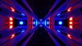 Futuristice scifi alien tunnel wallpaper 3d rendering