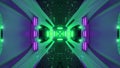 Futuristice scifi alien tunnel wallpaper 3d rendering