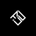 FUU letter logo design on black background. FUU creative initials letter logo concept. FUU letter design Royalty Free Stock Photo