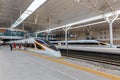 Fuxing high-speed train trains Tianjin railway station in China Royalty Free Stock Photo