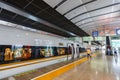 Fuxing type high speed train high-speed at Beijing South railway Station in China