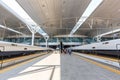 Fuxing type high speed train high-speed at Tianjin railway Station in China