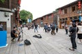 Fuzhou Ancient Commercial Street and stray singer