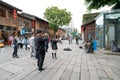 Fuzhou Ancient Commercial Street and stray singer