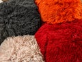 Fuzzy Brightly Colored Soft Pillows