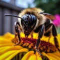 Fuzzy Bumblebee on Black-Eyed Susan