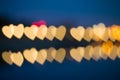 Fuzzy heart-shaped lights Royalty Free Stock Photo