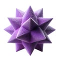 Fuzzy purple geometric starburst shape isolated on a transparent background image Royalty Free Stock Photo
