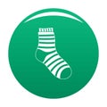 Fuzzy sock icon vector green Royalty Free Stock Photo