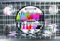 Fuzzy tv test card Royalty Free Stock Photo
