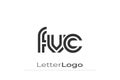 FVC Creative Unique Modern Letter Logo Design. Elegant Monogram Logo Design with Decorative Elements and Typography Royalty Free Stock Photo