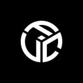 FVc letter logo design on black background. FVc creative initials letter logo concept. FVc letter design Royalty Free Stock Photo