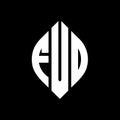 FVD circle letter logo design with circle and ellipse shape. FVD ellipse letters with typographic style. The three initials form a Royalty Free Stock Photo