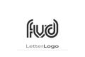 FVD Creative Unique Modern Letter Logo Design. Elegant Monogram Logo Design with Decorative Elements and Typography Royalty Free Stock Photo