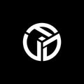 FVD letter logo design on black background. FVD creative initials letter logo concept. FVD letter design Royalty Free Stock Photo