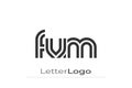 FVM Creative Unique Modern Letter Logo Design. Elegant Monogram Logo Design with Decorative Elements and Typography Royalty Free Stock Photo
