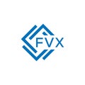 FVX letter logo design on white background. FVX creative circle letter logo . FVX letter design Royalty Free Stock Photo