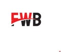FWB Letter Initial Logo Design Vector Illustration