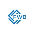 FWB letter logo design on white background. FWB creative circle letter logo . FWB letter design