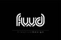 FWD Creative Unique Modern Letter Logo Design. Elegant Monogram Logo Design with Decorative Elements and Typography Royalty Free Stock Photo