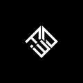 FWD letter logo design on black background. FWD creative initials letter logo concept. FWD letter design