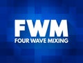 FWM - Four-Wave Mixing acronym abbreviation concept background