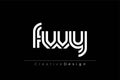 FWY Creative Unique Modern Letter Logo Design. Elegant Monogram Logo Design with Decorative Elements and Typography Royalty Free Stock Photo