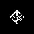 FXF letter logo design on black background. FXF creative initials letter logo concept. FXF letter design Royalty Free Stock Photo