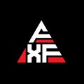 FXF triangle letter logo design with triangle shape. FXF triangle logo design monogram. FXF triangle vector logo template with red Royalty Free Stock Photo