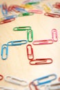 Fylfot from Paper Clips Royalty Free Stock Photo