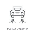 fyling Vehicle linear icon. Modern outline fyling Vehicle logo c