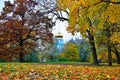 Fyodorovsky Cathedral in the autumn the Alexander Park of Tsarskoye Selo