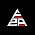 FZA triangle letter logo design with triangle shape. FZA triangle logo design monogram. FZA triangle vector logo template with red Royalty Free Stock Photo