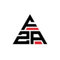 FZA triangle letter logo design with triangle shape. FZA triangle logo design monogram. FZA triangle vector logo template with red Royalty Free Stock Photo