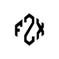 FZX, FZX logo, FZX letter, FZX polygon, FZX hexagon, FZX