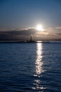 FÃÂ¦rder lighthouse in magic sunset light..