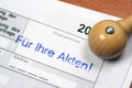 FÃÂ¼r Ihre Akten - Stempel Royalty Free Stock Photo