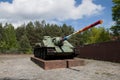 FÃÂ¼rstenberg,Havel, Germany, 05-09-2012.Russian Su 100 memorial liberation tank at Ravensbruck concentration camp Royalty Free Stock Photo